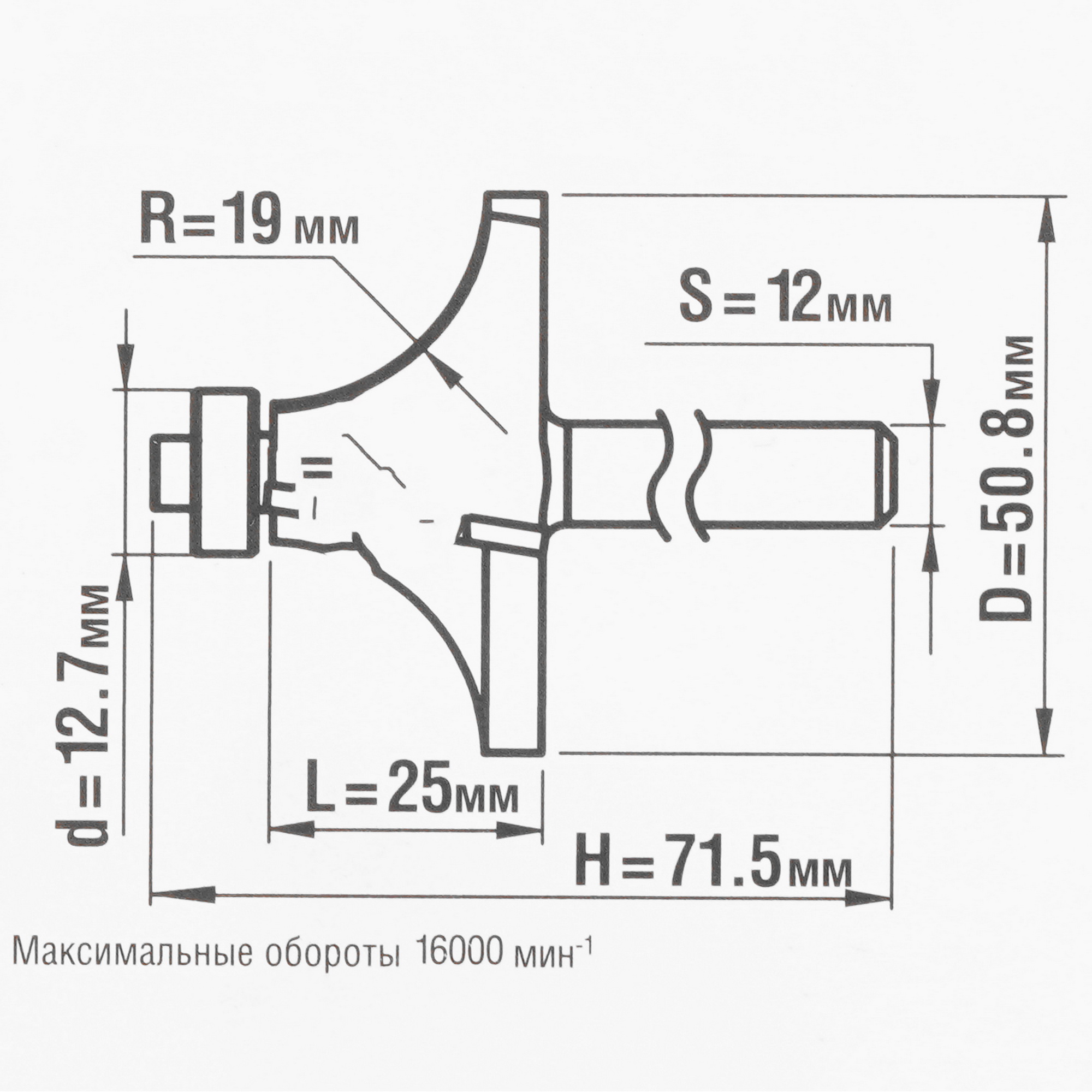 Фреза ЗУБР 28701-50.8 5306760 STDN-0102195 - Вид №3