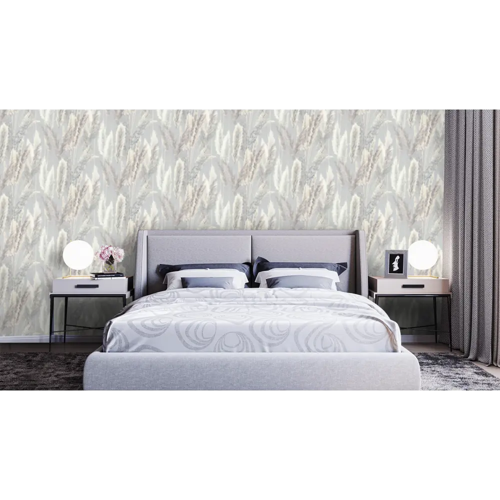 Обои флизелиновые Vog Collection Cortaderia серые 1.06 м 72086-41 87769310 STLM-2065429 - Вид №2