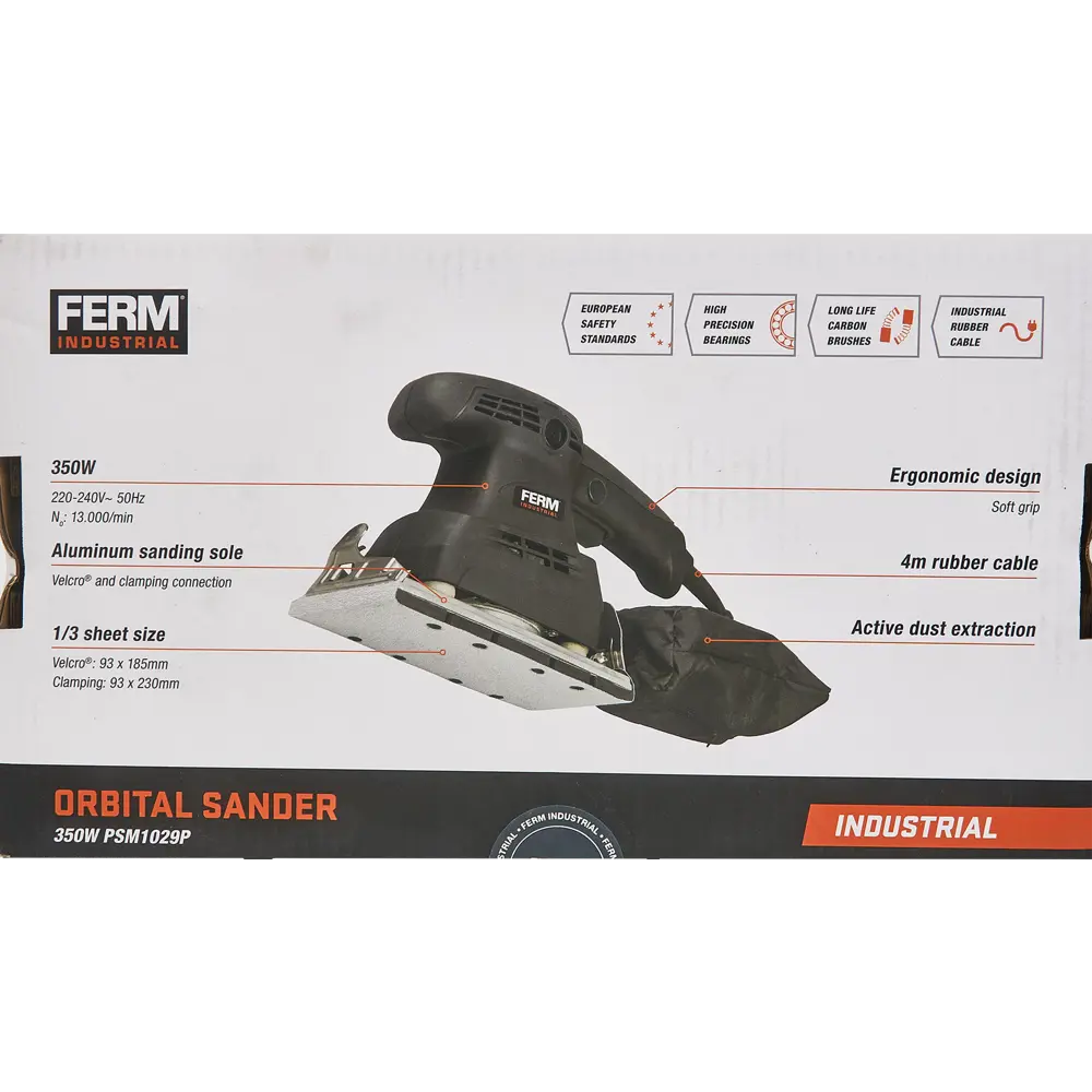 Вибрационная шлифмашина сетевая Ferm PSM1029P, 93x185 мм, 350 Вт STLM-2102284 - Вид №6