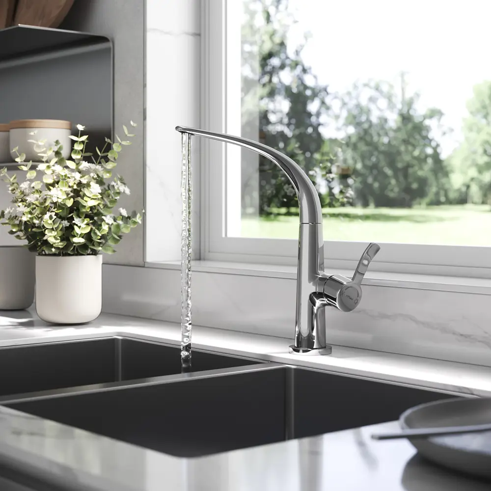 Смеситель для кухни Paini Serena 28.5 см цвет хром STLM-2078574 - Вид №4