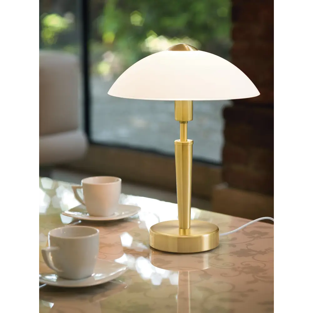 Настольная лампа Eglo «Solo 1» с сенсором 1xE14x60 Вт, цвет латунь STLM-2142909