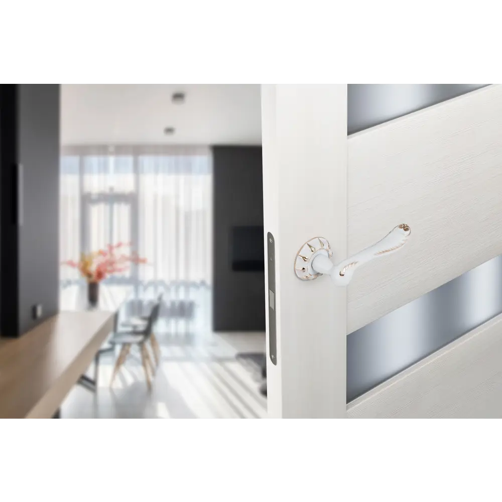 EDSON Дверные ручки EDS-52H-R3 в элегантном бело-золотом исполнении 85170503 STLM-0059400 - Вид №5