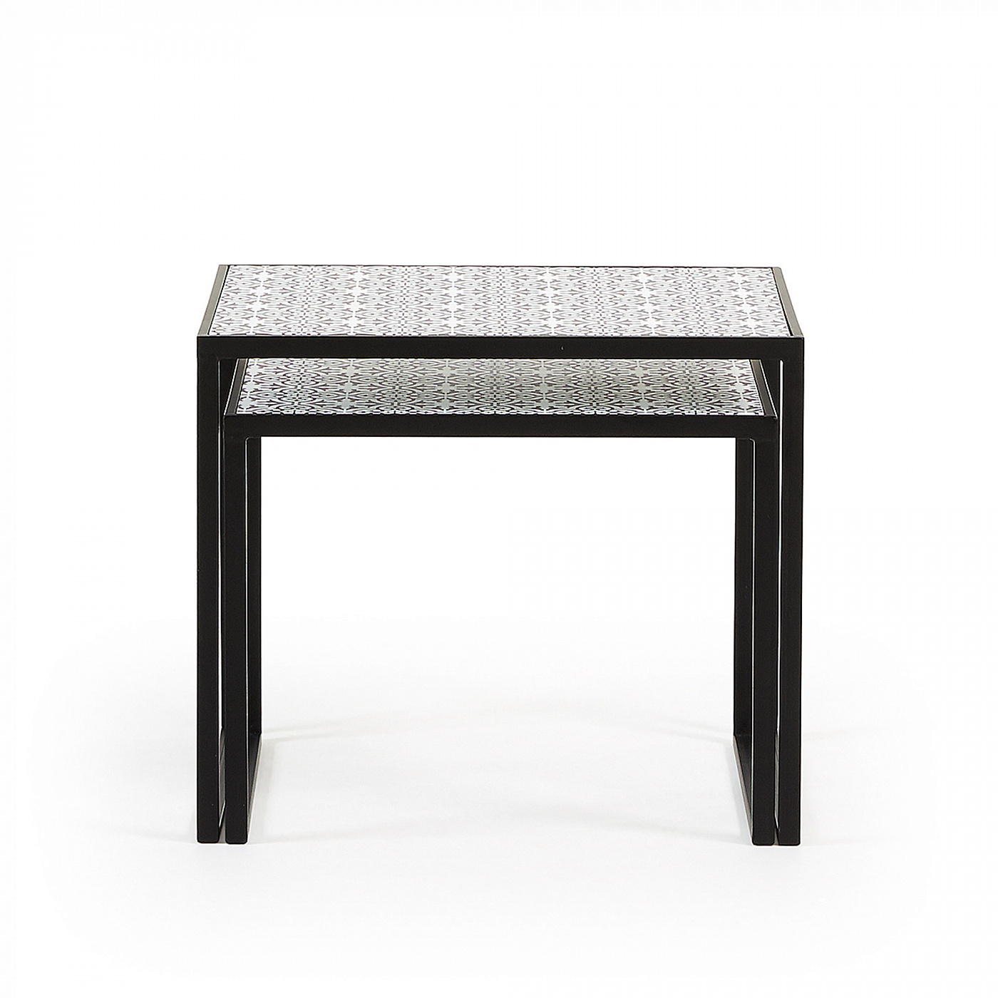 054575 Комплект из 2 столов Tropica металлический черный La Forma Pica  - Вид №2