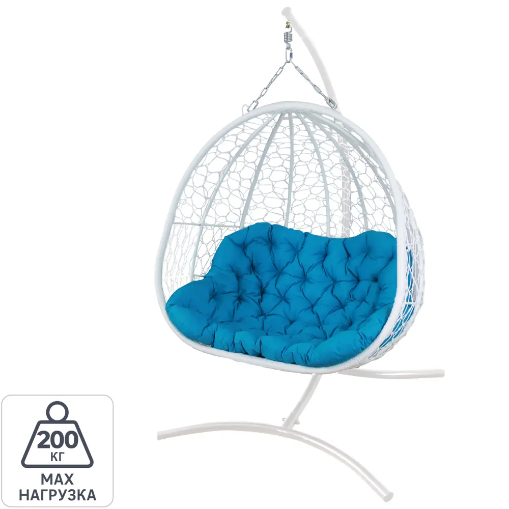 Кресло подвесное двойное Greengard Севилья с опорой STLM-2166370