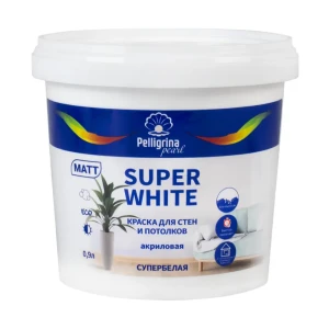 91922407 Краска Super White интерьерная пеллигрина жемчуг база А 0.9 л STLM-1444360