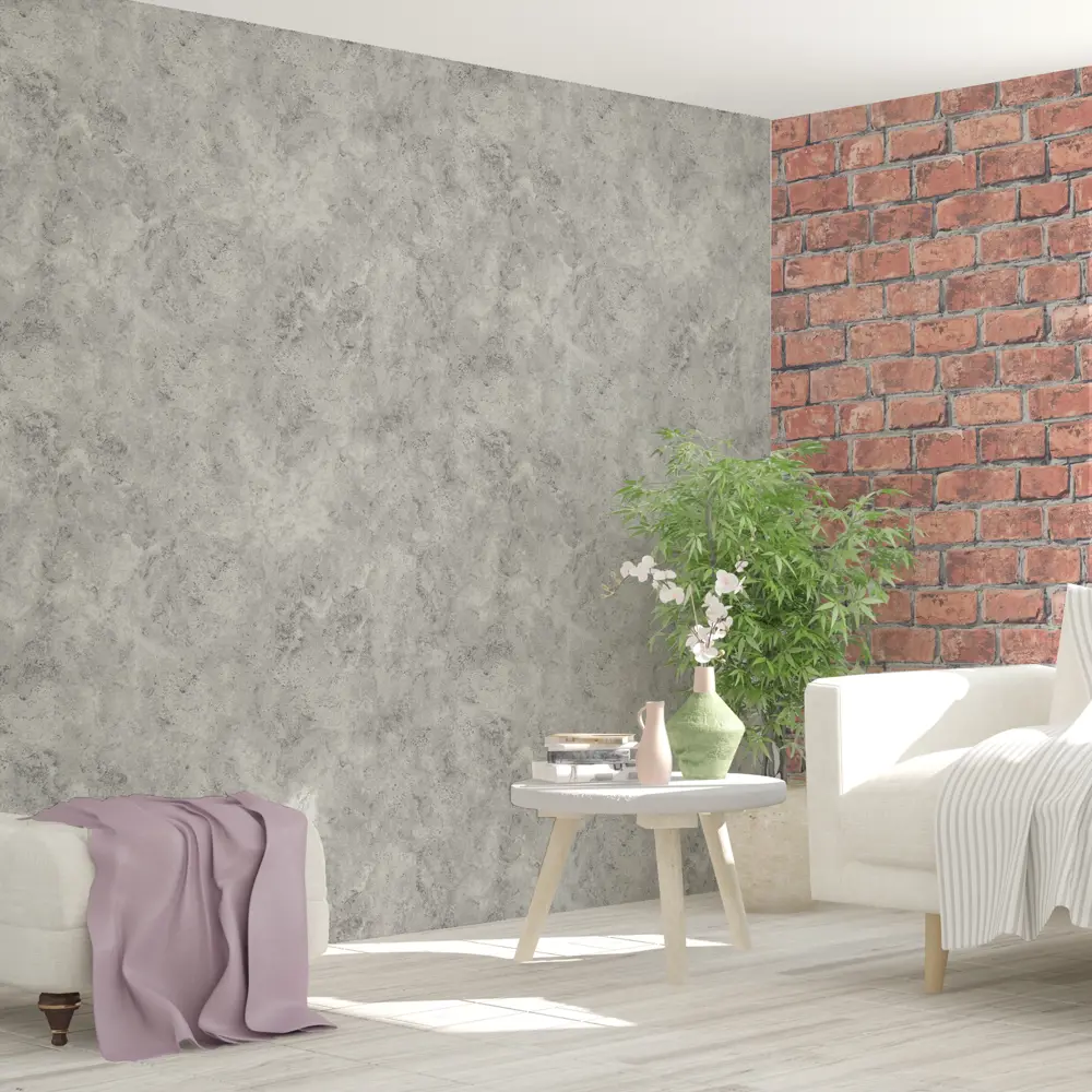 Обои флизелиновые Inspire Rock темно-серый 1.06 м STLM-2052770 - Вид №4