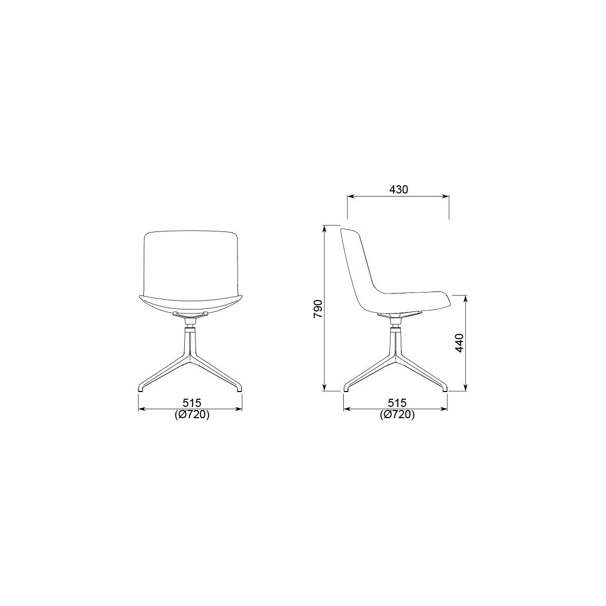 Ткань спиц поворотный стул с подлокотниками Sitland Milos ARCH-00141028 - Вид №7