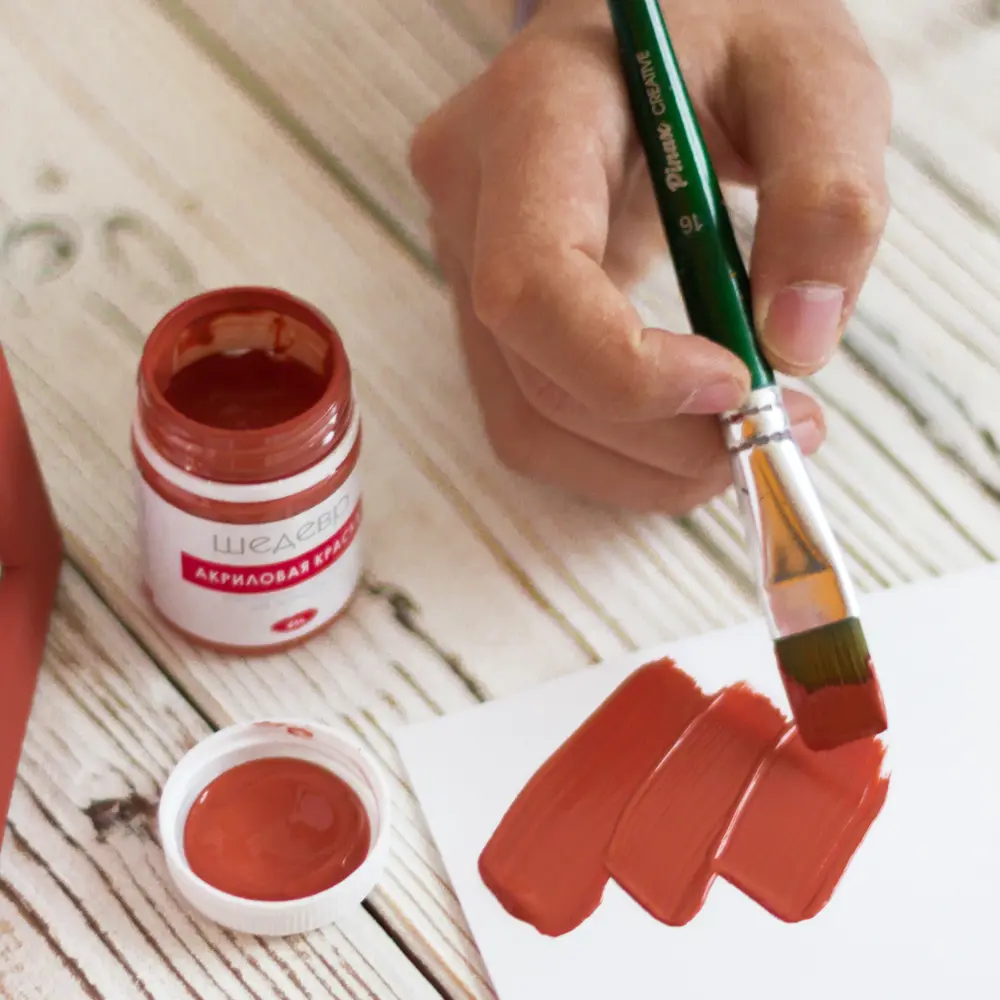 Краска акриловая Шедевр глянцевая цвет терракотовый 60 г STLM-2172097 - Вид №4