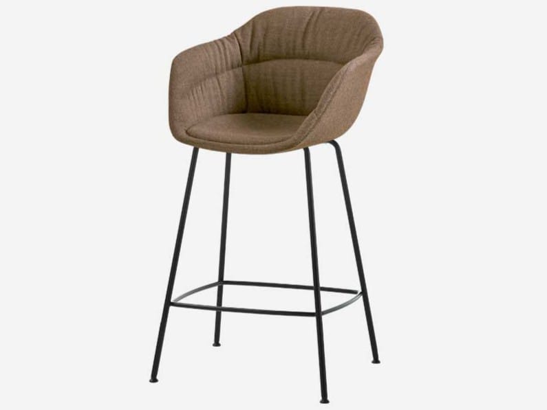 Высокий стул с тканевой подкладкой с подставкой для ног INCLASS Taia ARCH-00059087