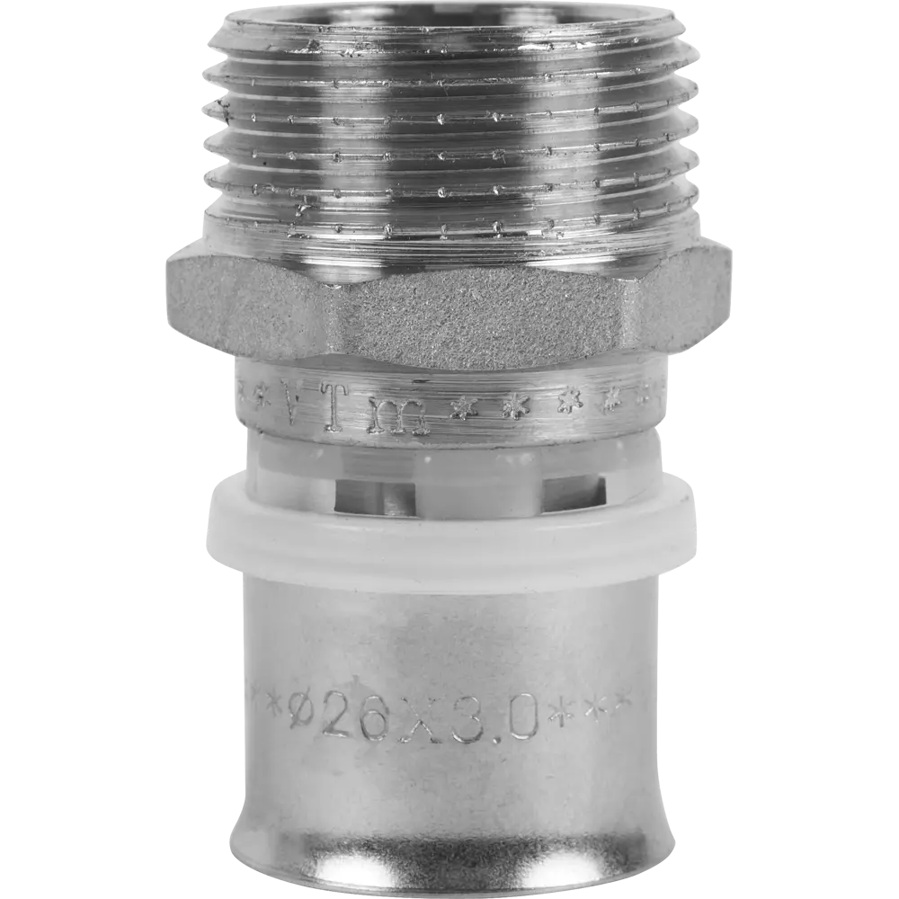 Муфта комбинированная Valtec 1"x26 мм НР никелированная латунь VTM.201.N.002606 STLM-2150959 - Вид №3