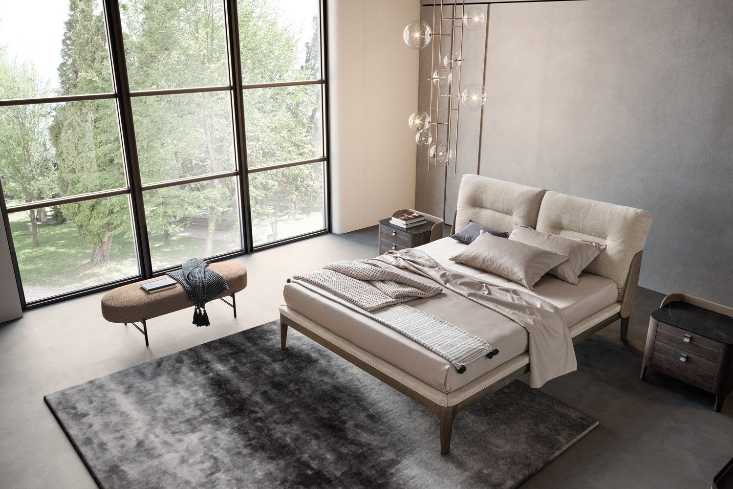 Двуспальная деревянная мягкая кровать Dall'Agnese семьдесят ARCH-00121881 - Вид №6