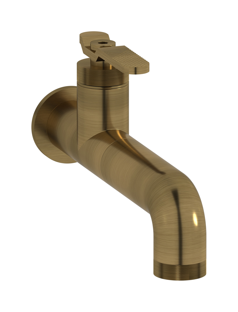 Встроенный в стену смеситель для раковины на 1 отверстие в комплекте с донным клапаном WE ARE IB b2209mb Modern Bronze Bold