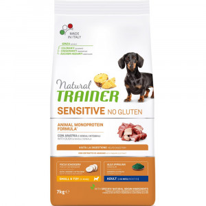 ПР0059553*2 Корм для собак TRAINER Natural Sensitive без глютена для мелких пород, утка сух. 7кг (упаковка - 2 шт) NATURAL TRAINER