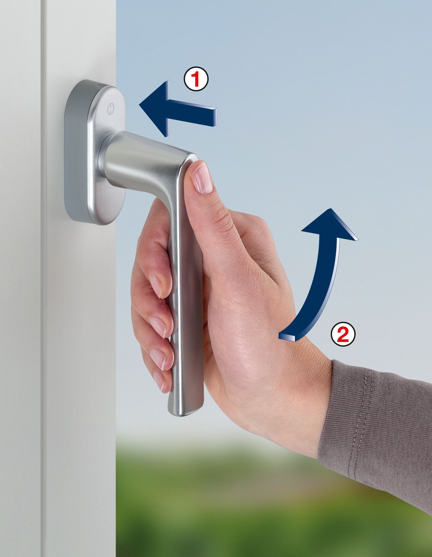 Алюминиевая ручка для защиты от вторжений HOPPE Гамбург ARCH-00127901 - Вид №1