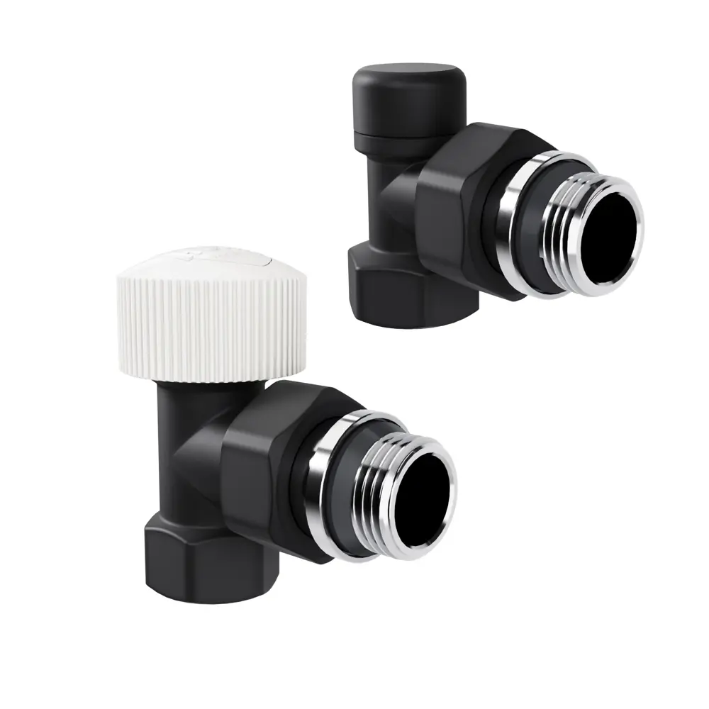 Термостатический комплект для радиатора угловой Royal Thermo 1/2" латунь цвет черный STLM-2065415