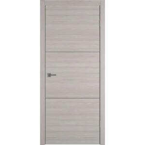 Комплект двери Канзас 2 глухая 70x200 см ПВХ цвет дуб европейский серый с добором 100 мм