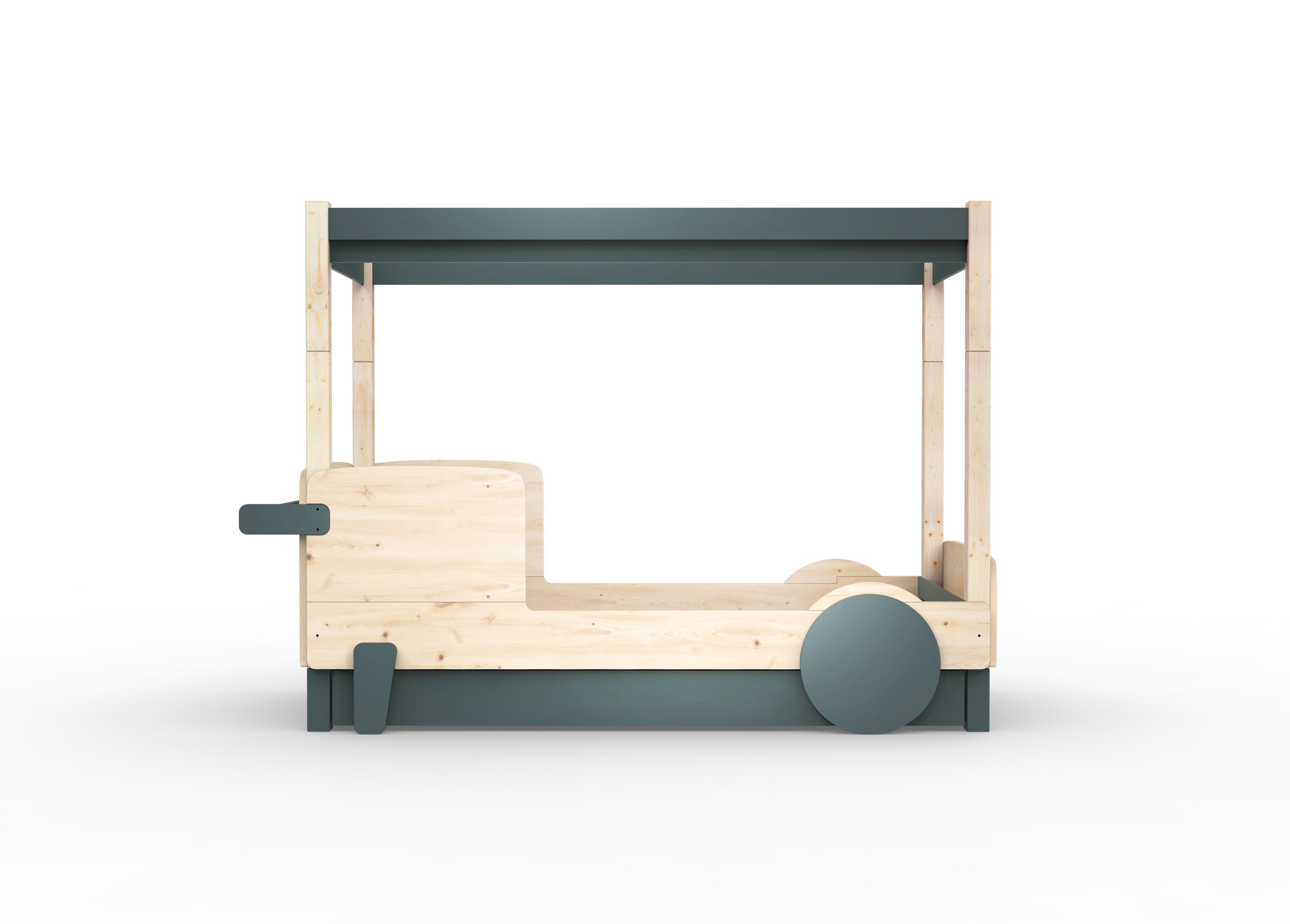 Деревянная выдвижная односпальная кровать с балдахином Mathy by Bols ARCH-00151317 - Вид №14