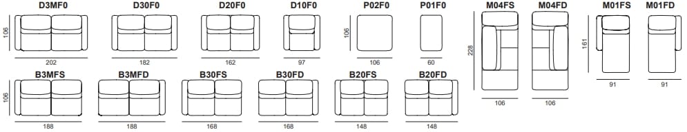 Модульный тканевый диван AERRE ITALIA DEDALO ARCH-00000235 - Вид №2