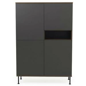 Шкаф Tenzo Daxx, 161х110х43 см, меламин/металл, серо-коричневый