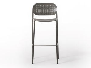 Высокий металлический табурет с подставкой для ног