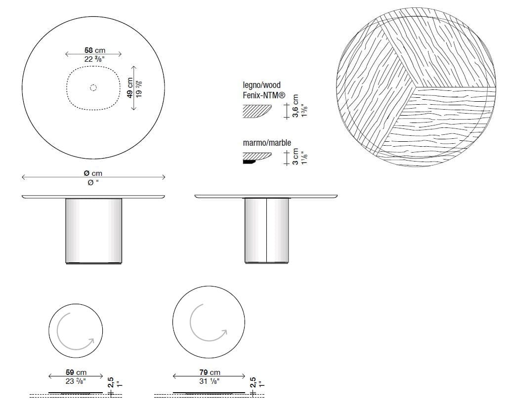 Круглый обеденный стол Kristalia Holo Pillar ARCH-00062353 - Вид №10