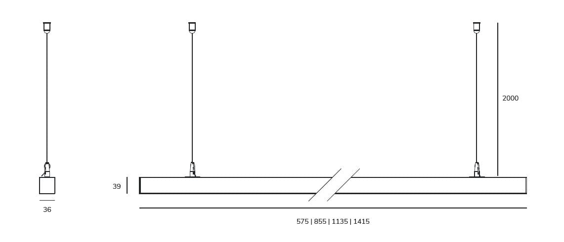 Алюминиевый светодиодный подвесной светильник Exporlux BLADE TE SU ARCH-00062112