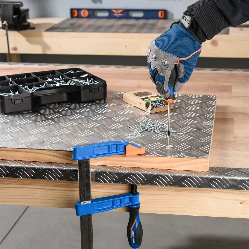 F-образная струбцина Dexter для профессионального монтажа 400 мм 82305122 STLM-0024285 - Вид №6