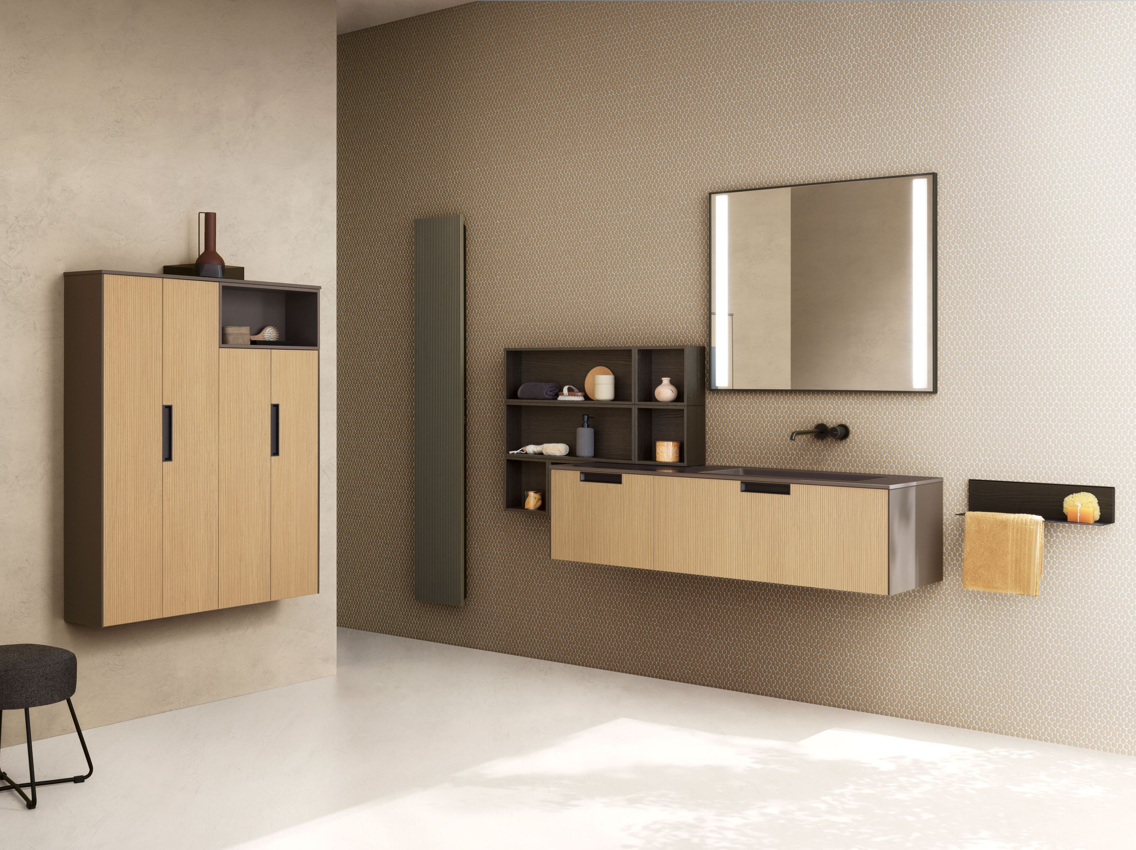 Термо текстурированный подвесной умывальник ARBLU Dress System ARCH-00138941