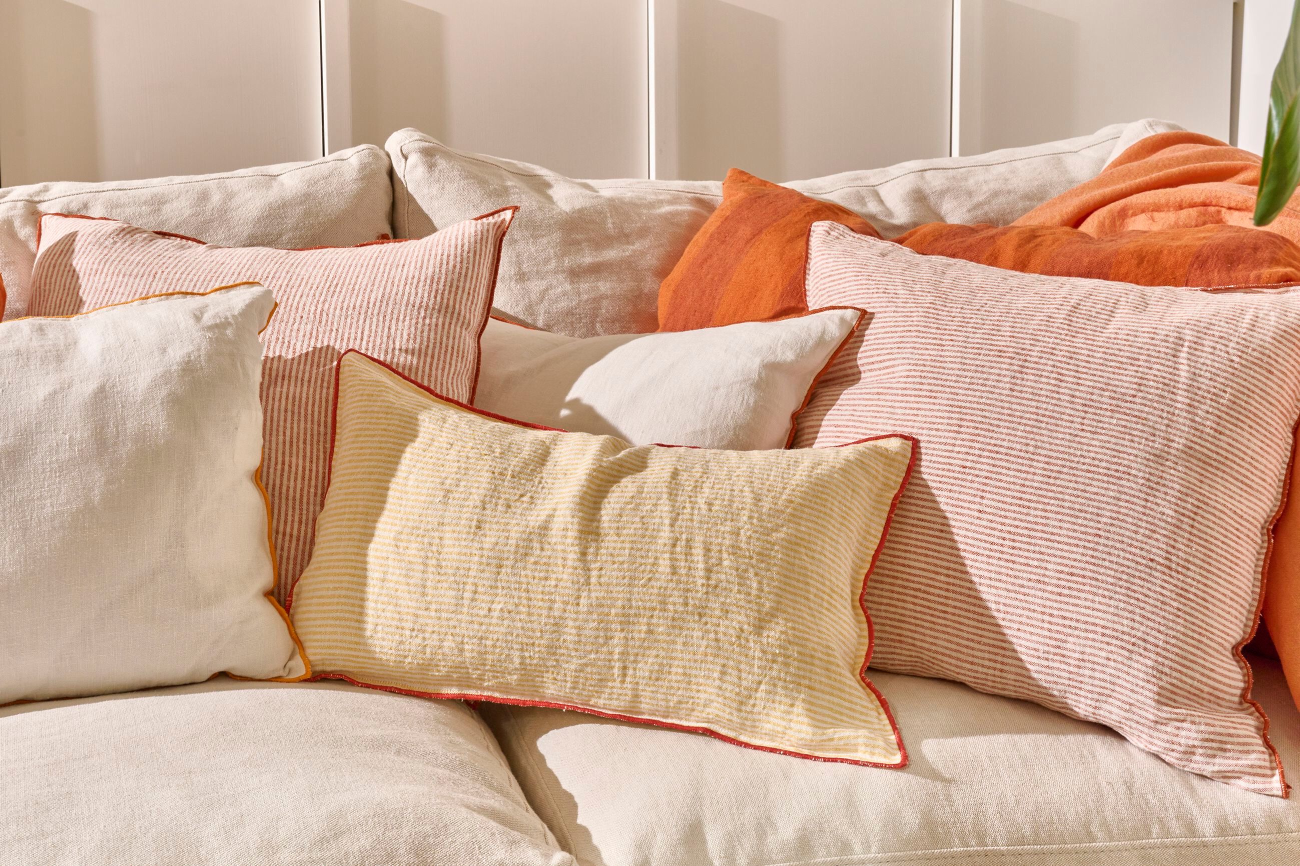 Льняная полосатая квадратная подушка POMAX Cirque Magique ARCH-00079905 - Вид №5