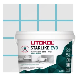 90219286 Затирка эпоксидная Litokol Starlike Evo 485330003 S.320 цвет карибский синий 2.5 кг STLM-1358263