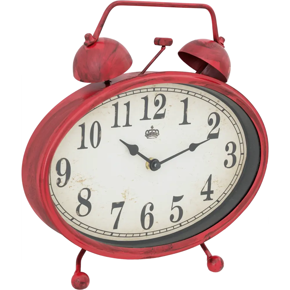 Часы настольные красные, металл Atmosphera Retro STLM-2152175 - Вид №2