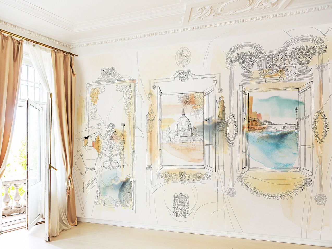 Carta da parati PVC free, eco-friendly, lavabile WallPepper КОЛЛЕКЦИЯ 2024 ГОДА ARCH-00082821