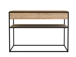 Прямоугольная дубовая консоль с ящиками