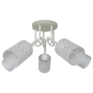 Люстра потолочная «Джаз», 5 ламп, 18 м², цвет белый/белый