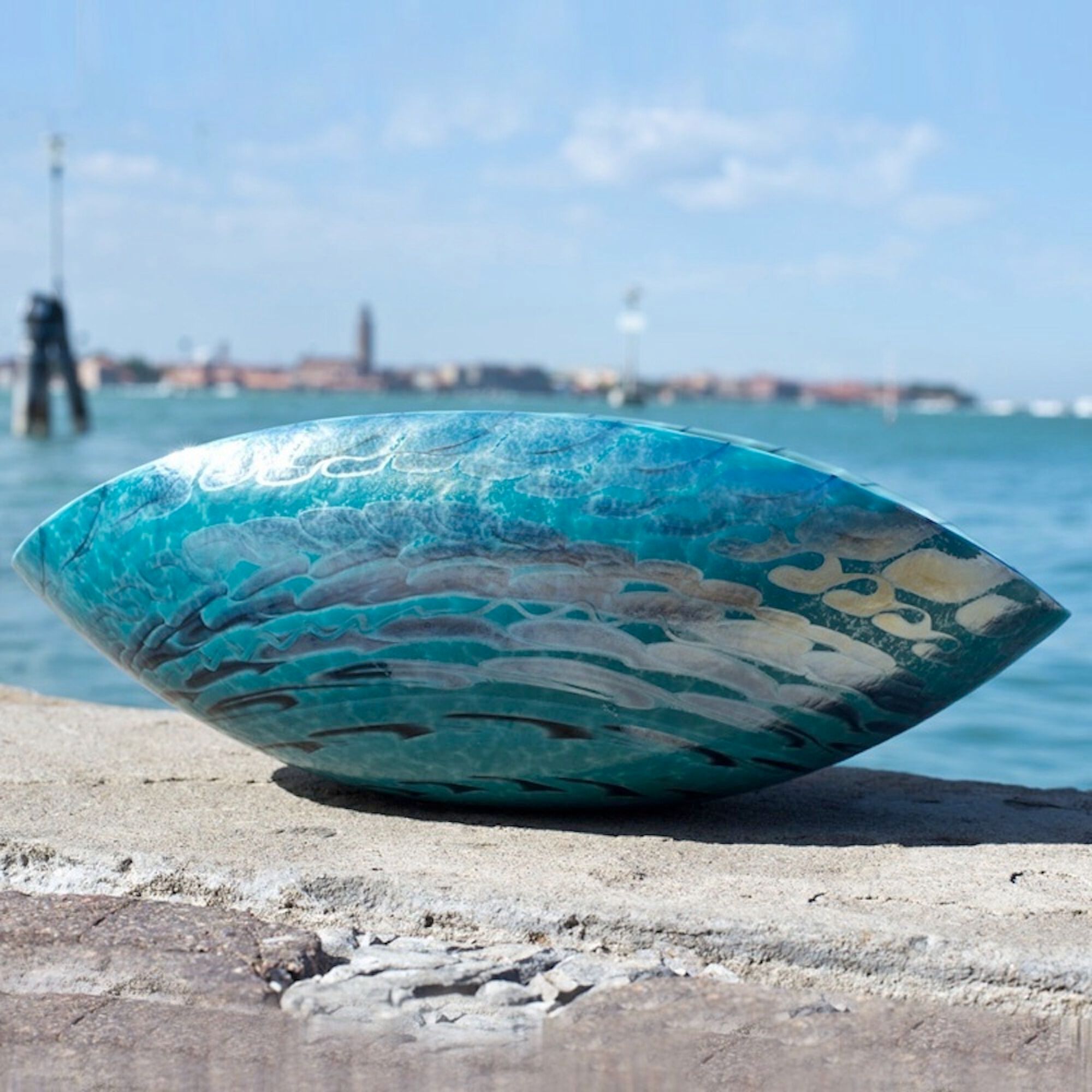 Синие центральные элементы из муранского стекла YourMurano Shell ARCH-00143494 - Вид №2