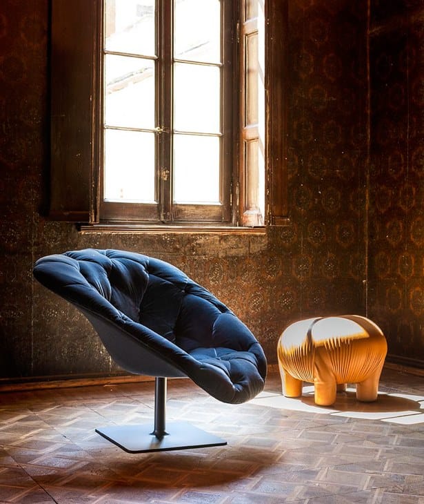 Тканевое вращающееся кресло capitonné MOROSO Bohemian ARCH-00077491 - Вид №3