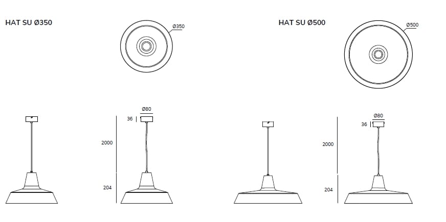 Термокрытый алюминиевый подвесной светильник Exporlux HAT SU ARCH-00090099 - Вид №3