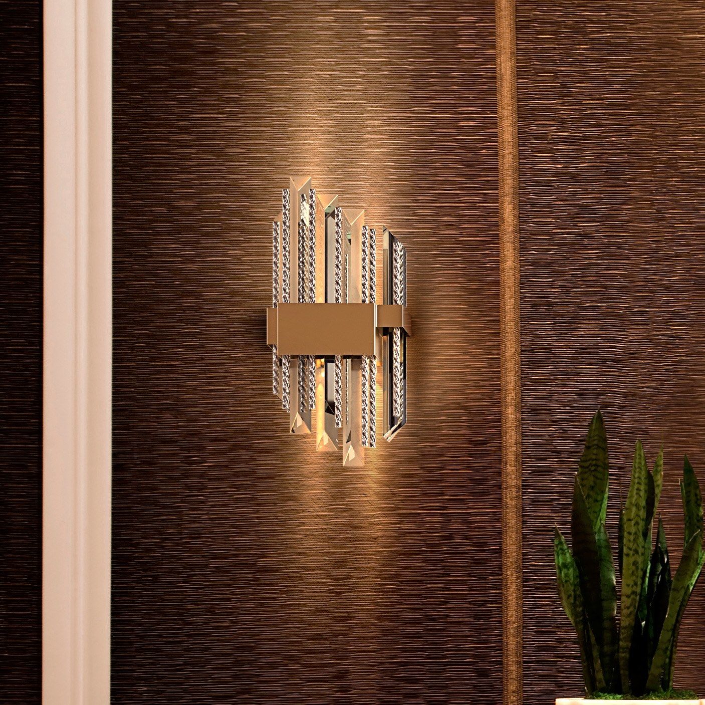 Светодиодный настенный светильник со свинцовым Кристаллом Patrizia Volpato Бриллианты ARCH-00025083 - Вид №1