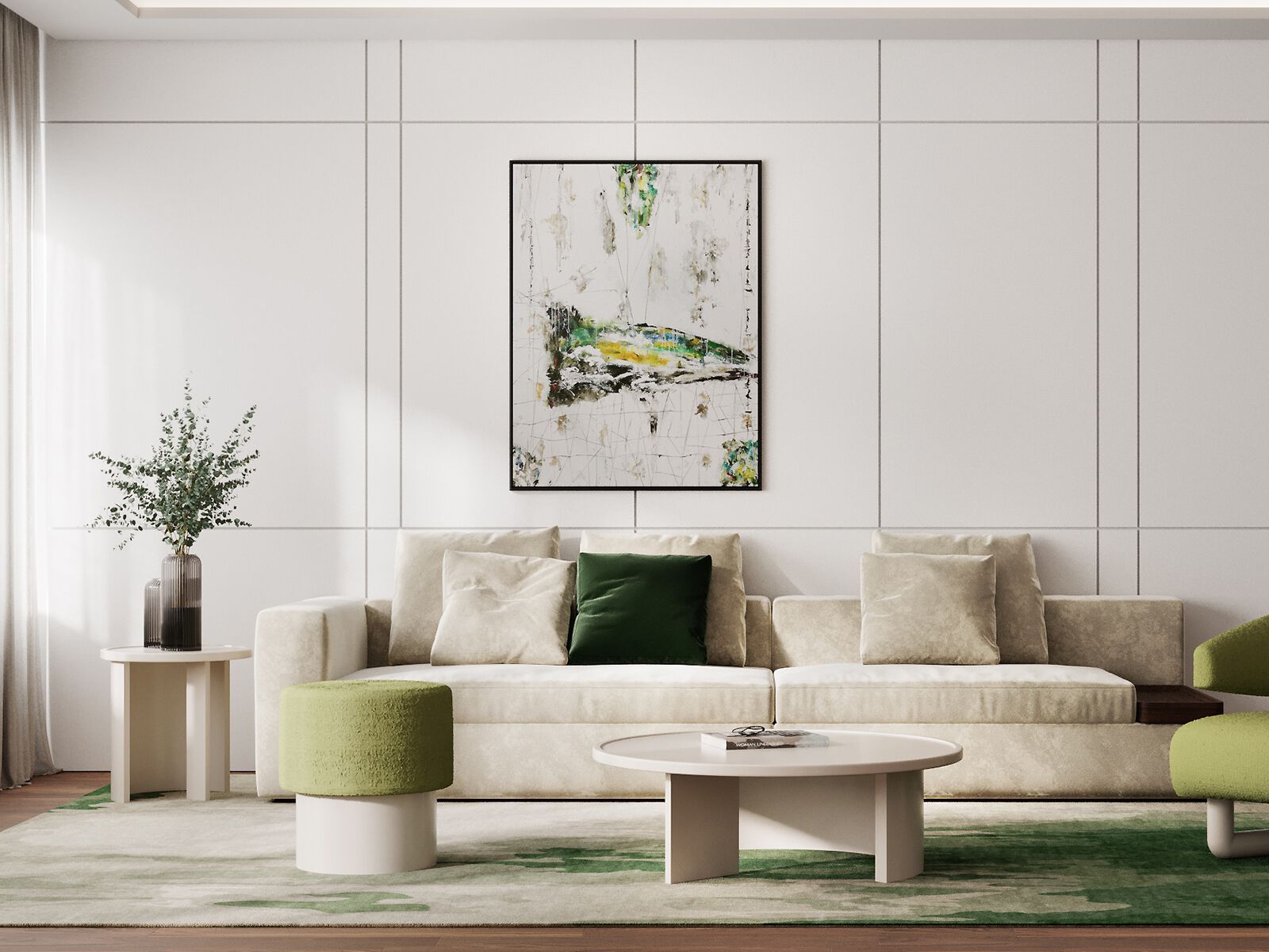 Высокий круглый деревянный журнальный столик ANA ROQUE INTERIORS ARCH-00107893 - Вид №1