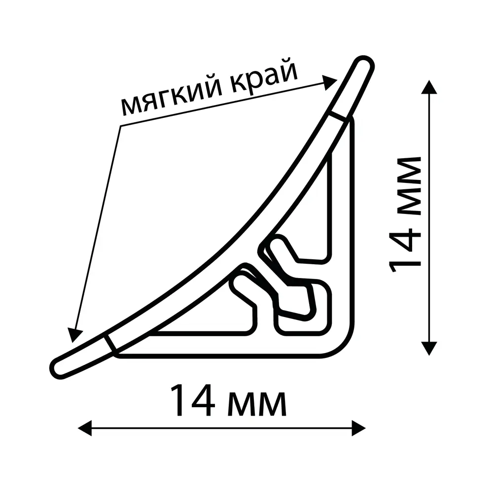 Плинтус для столешницы 240 см цвет белый Santreyd Галтель STLM-2049945 - Вид №2