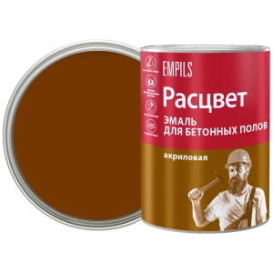 87030700 Эмаль для пола Расцвет 0.9 кг цвет коричневый STLM-1507724