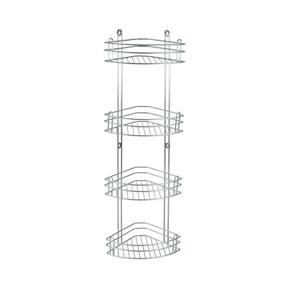 Полка для ванной Rosenberg 4-ярусная угловая 290x290см цвет хром