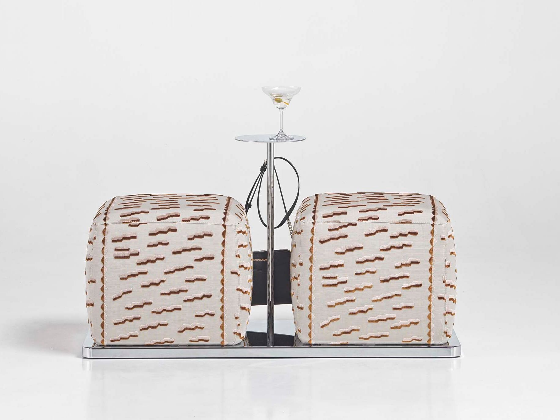 Кожаный квадратный пуф с журнальным столиком SITIA BONBON ARCH-00148690 - Вид №1