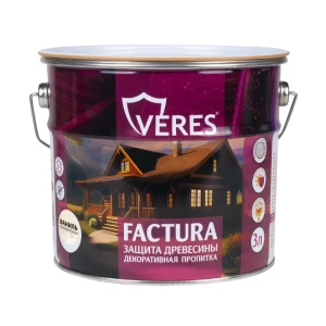 Антисептик защитно-декоративный лессирующий Veres Factura полуматовый ваниль 3 л