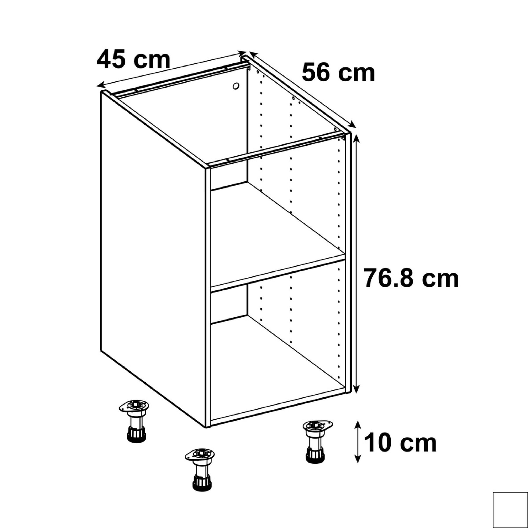 Каркас напольный Delinia ID 45x76.8x56 см ЛДСП цвет белый