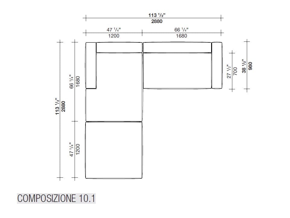 Секционный диван из ткани Lema SNAP ARCH-00147146 - Вид №15