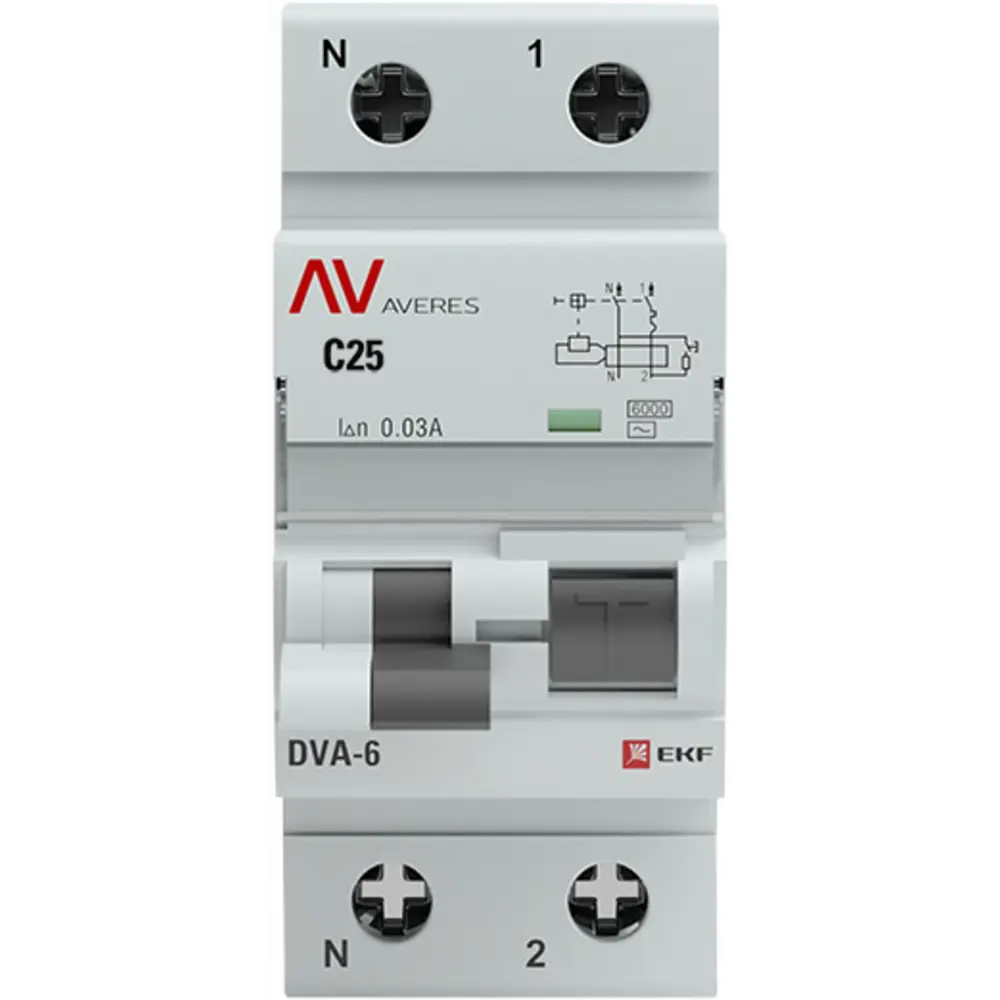Дифференциальный автомат EKF DVA-6 с индикацией срабатывания 84579916 STLM-1110752 - Вид №1
