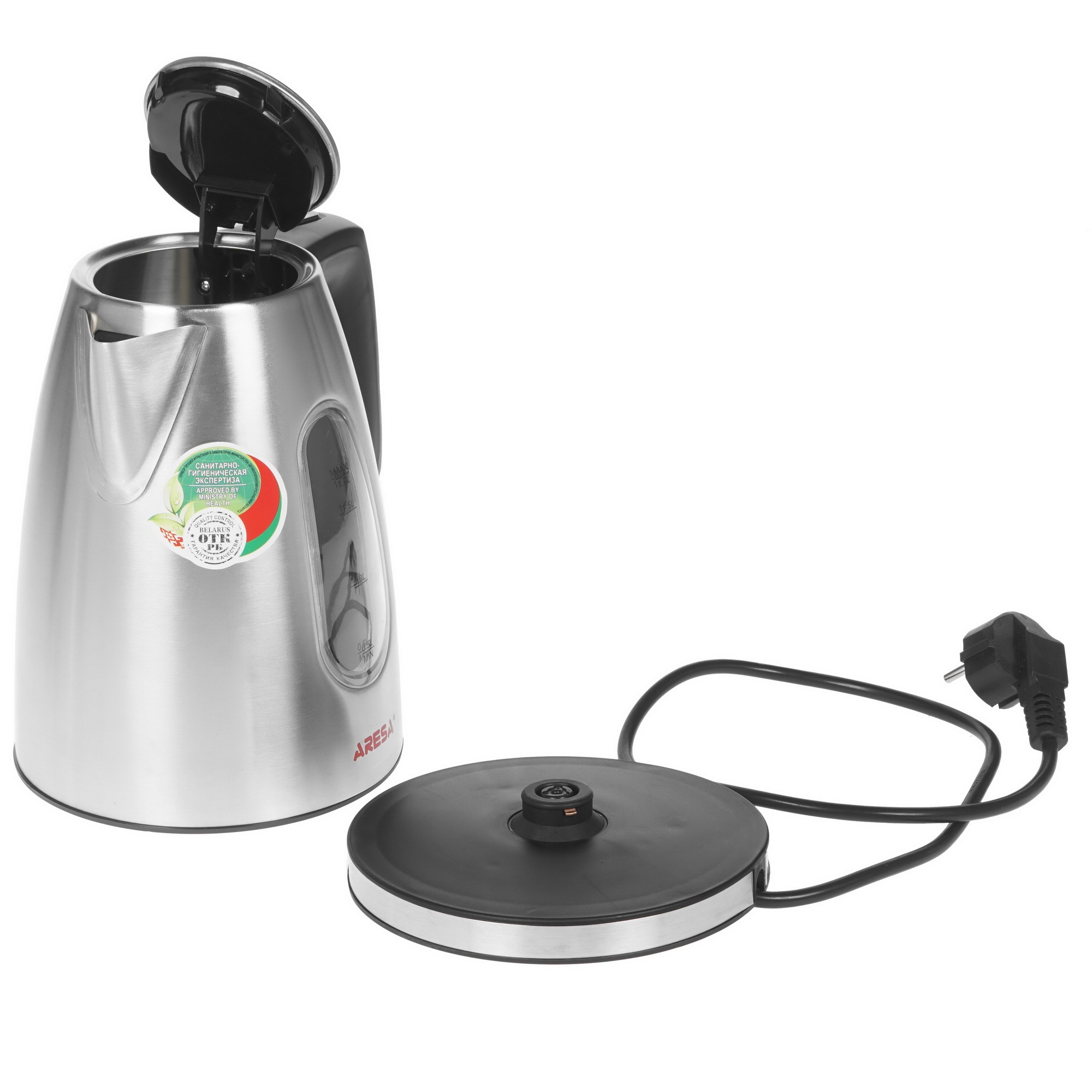 1086681 Электрочайник Aresa AR-3406 серебристый STDN-0067348 - Вид №3