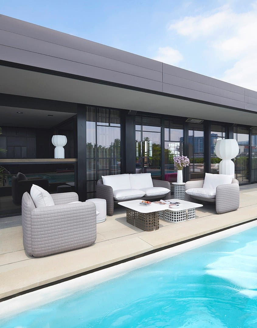 Низкая ткань сад стул SLIDE ARCH-00044696 - Вид №7