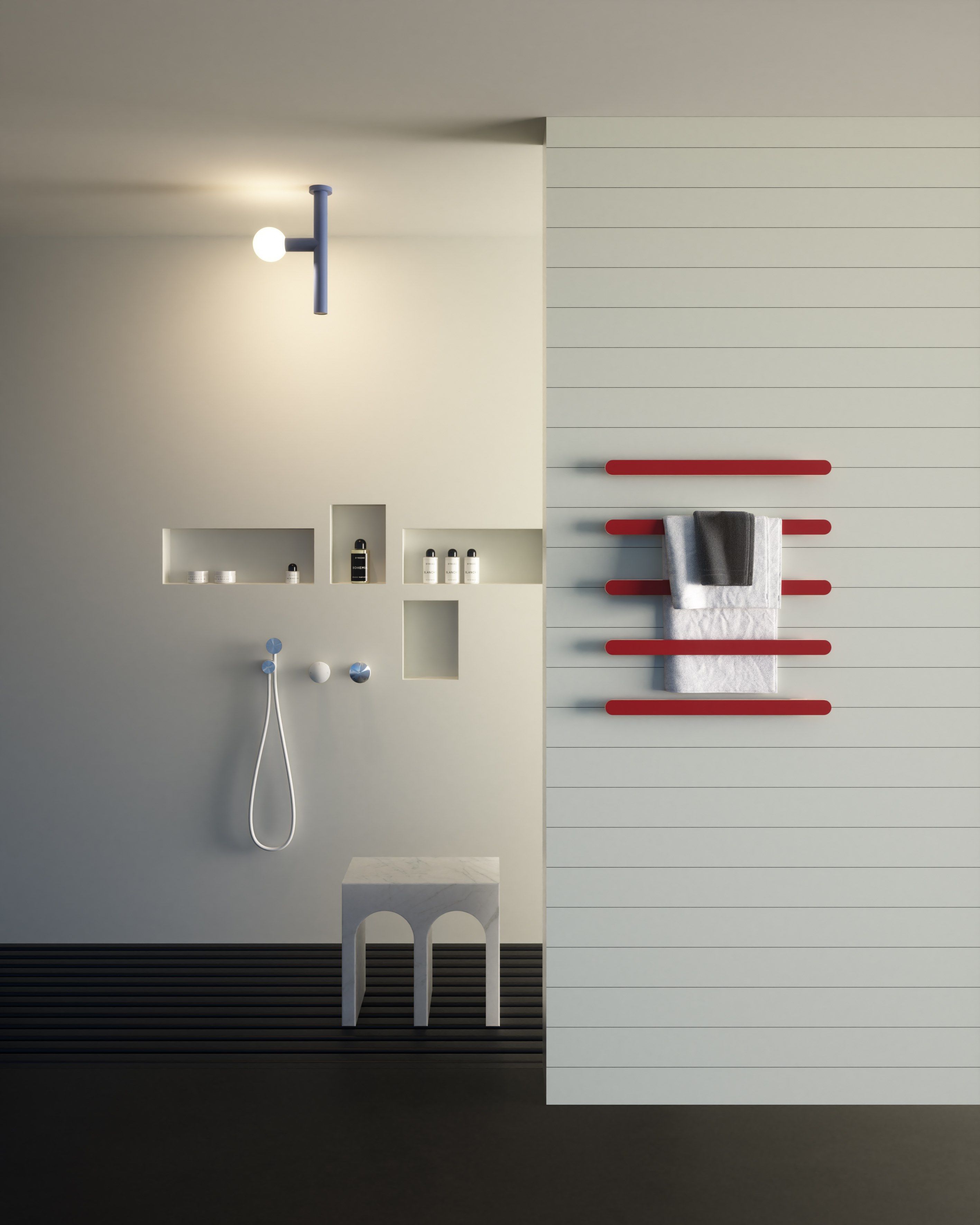 Настенный алюминиевый электрический полотенцесушитель Antoniolupi RIGO ARCH-00085147 - Вид №1